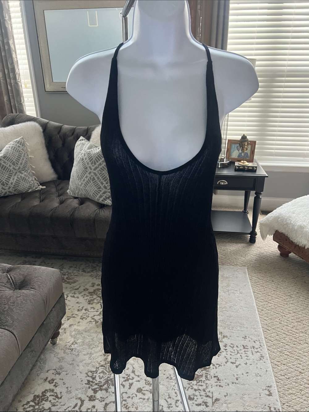 Skims sheer knit mini dress